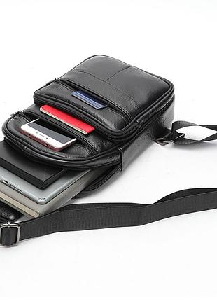 Чоловіча сумка крос-боді, сумки-слінг чоловічі крос-боді, сумка крос-боді гладка wa-17
