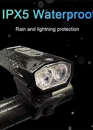 Вело-фара с линзой фара на аккумуляторе bk-08/01, фара на руль велосипеда велосипедная передняя fi-58