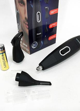 Тример для стрижки волос в носе magio mg-913, триммер для носа и бровей триммер носа 3в1 cd-19