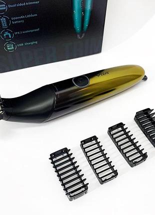 Триммер для стрижки бороды аккумуляторный vgr v-339 gold, бритва триммер для мужчин xw-78