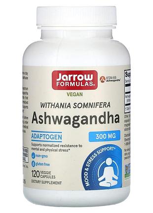 Ашваганда, ashwagandha, jarrow formulas, 300 мг, 120 капсул