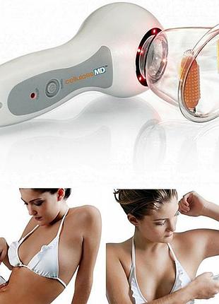 Массажер вакуумный антицеллюлитный celluless md new вакуумно-роликовый эффективный массажер целлюлес dg-87