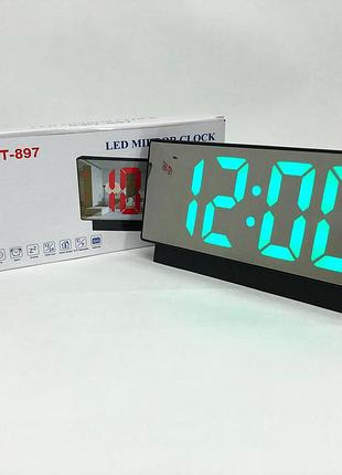 Настольные электронные часы с подсветкой vst-897-4, настольные часы с большими цифрами mf-47