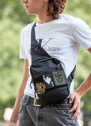 Сумка чоловіча тактика, сумка нагрудна водонепроникна через плече з військової тканини sz-76