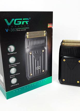 Електробритва для догляду за бородою vgr, універсальний акумуляторний тример для бороди qd-73