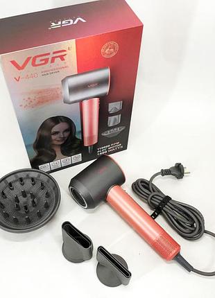 Электрический фен для укладки vgr v-440, фен с регулировкой температуры для укладки jt-49