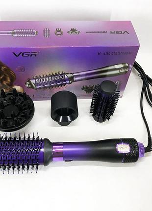 Фен для укладки средних волос, фен расческа для укладки локонов щетка волос jr-18