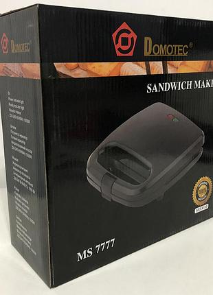 Сэндвичница для бутербродов domotec ms-7777, мультимейкер для бутербродов, бутербродница орешница гриль cd-68