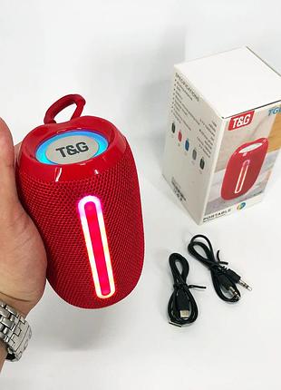 Колонка на аккумуляторе маленькая, блютуз колонка с флешкой с динамической led подсветкой si-15