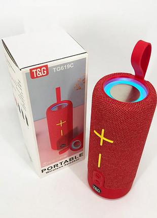 Портативна блютуз-колонка світна led tg619c, акустичні колонки з блютузом xu-68