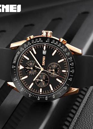 Качественные мужские часы skmei 9106og, повседневные мужские часы качественные кварцевые tv-37