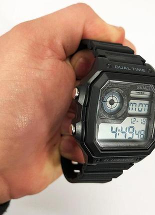 Военные часы для всу skmei 1299bk, часы для военной и тактической деятельности армейские топ az-25