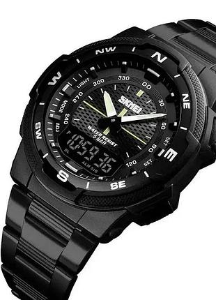 Водонепроницаемые часы для рыбалки skmei 1370bkwt, брендовые мужские часы армейские топ rw-87