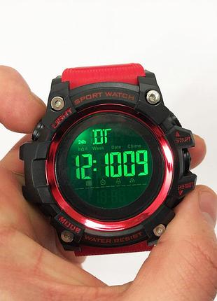 Електронний наручний годинник чоловічий тактичний skmei 1384rd, армійський годинник протиударний iw-91