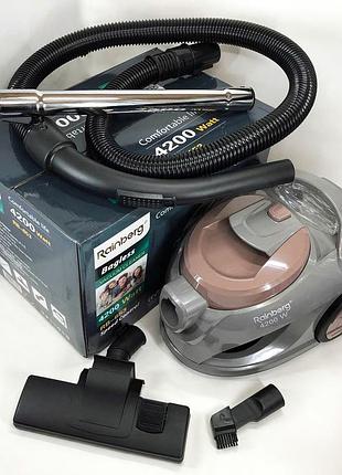 Пылесос с турбощеткой без мешка rainberg rb-653 2500вт, пылесос с хорошим всасыванием ve-66