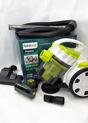 Пылесос с контейнером простой в использовании rainberg rb-651 2500 вт, пылесосы для дома топ pq-11