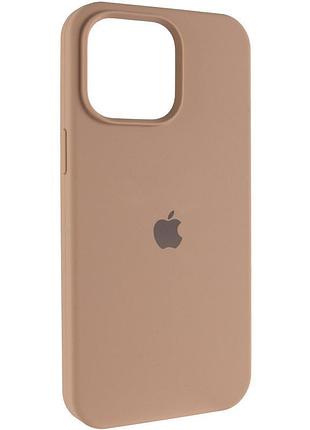 Чохол silicone case (aa) logo with magsafe для apple iphone 14 (6.1") бежевий / desert gold