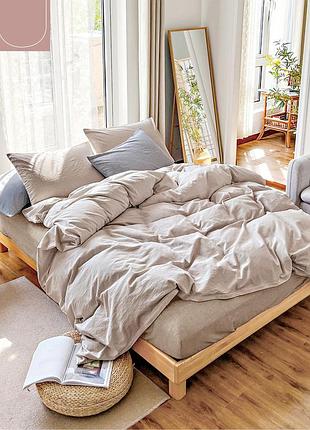 Комплект постільної білизни viluta євро варена бавовна wash printed 13