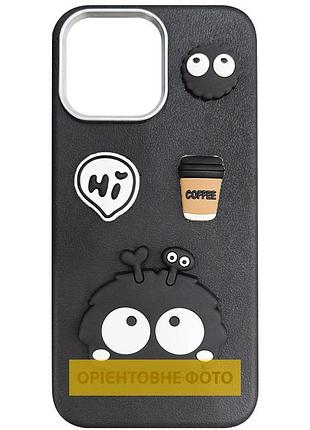 Чехол tpu leather toys для apple iphone 17 pro (6.3") monster / black
