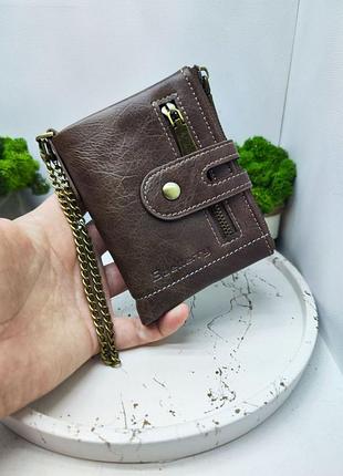 Гаманець 13х10х3 см, baellerry зі штучної шкіри, коричневий портмоне в стилі ретро