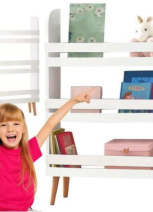 Детский стеллаж для игрушек и книг ruhhy 26440 белый, 3 полки, 95 см