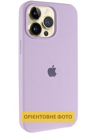 Чехол silicone case (aa) logo with magsafe для apple iphone 16 pro (6.3") сиреневый / lilac