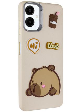 Чехол tpu leather toys для samsung galaxy a06 capybara / sand