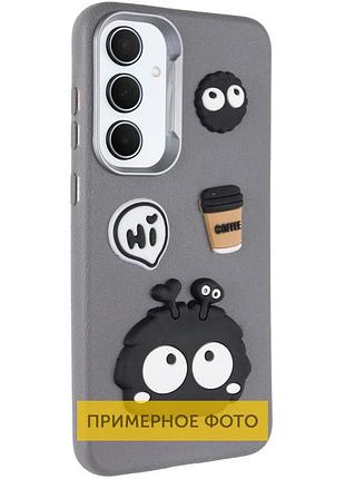 Чехол tpu leather toys для xiaomi redmi 14c / redmi a4 / poco c75 monster / grey