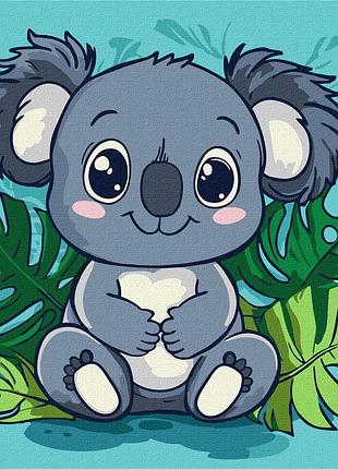 Картина по номерам "веселая коала" kho1270, 30х30 см