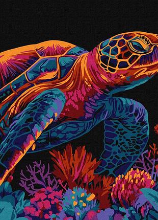 Картина за номерами "загадкова черепаха" kho5182, 30х30 см