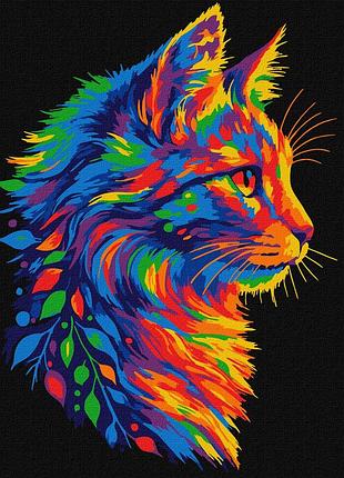 Картина по номерам "яркий котик" kho6822, 30х30 см