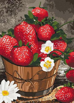 Картина по номерам. "полуничний букет" kho5595 30*30см