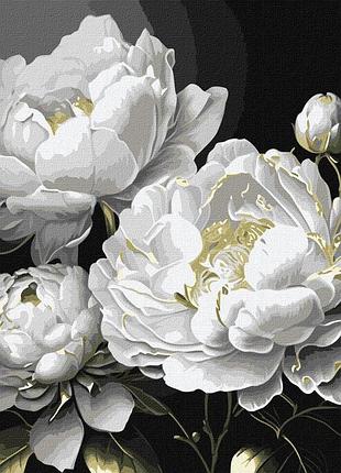 Картина за номерами бездоганна краса з фарбами металік. квіти 40*40 см ідейка kho 3237