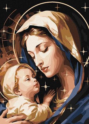 Картина по номерам любовь мамы с красками металлик 40*50 см идейка kho 8414