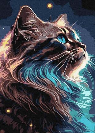 Картина по номерам космический котик 40*50 см идейка kho 6549