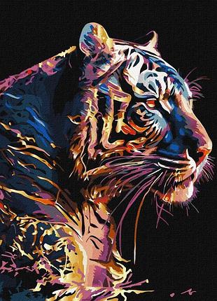 Картина по номерам тигр с красками металлик. животные 40*50 см идейка kho 6520 exp