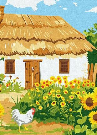Картина по номерам пейзаж. родной дом 30*40 см идейка kho 6350