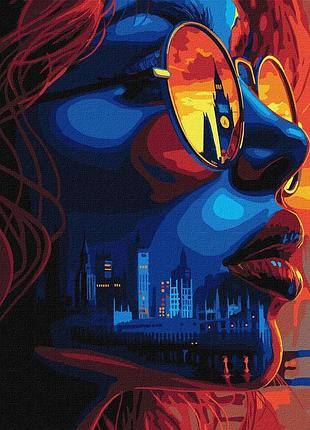 Картина по номерам города. закат солнца в лондоне 40*50 см идейка kho 8459