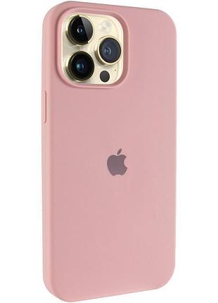 Чехол silicone case (aa) logo with magsafe для apple iphone 12 pro max (6.7") розовый / pink sand