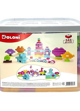 Детский блочный конструктор "набор для девочек" 013999/02, 343 детали