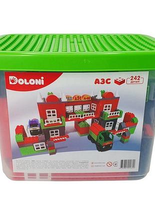 Конструктор "азс" 013888/07 в пластиковом боксе, 242 детали