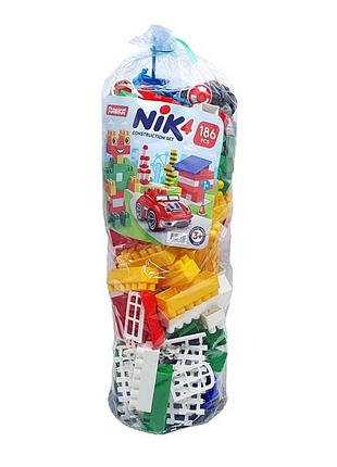 Дитячий конструктор з великими деталями "nik-4" 71894, 186 деталей
