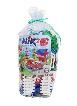 Детский конструктор с большими деталями "nik-1" 71870, 104 детали