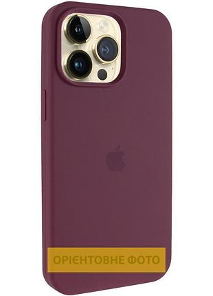Чехол silicone case (aa) logo with magsafe для apple iphone 17 pro max (6.9") бордовый / plum