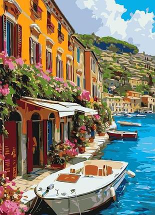 Картина по номерам пейзаж. приморское побережье 40*80 см оригами lw 5159