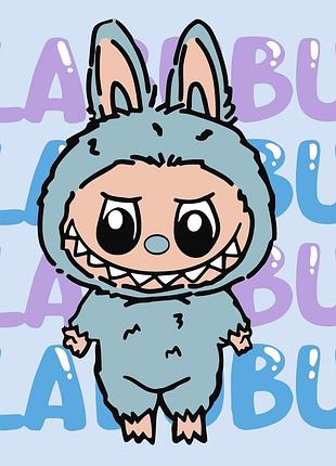 Картина по номерам для детей. лабубу он 25*25 см идейка kho 1283