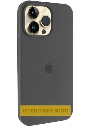 Чохол silicone case (aa) logo with magsafe для apple iphone 17 pro (6.3") сірий / dark gray