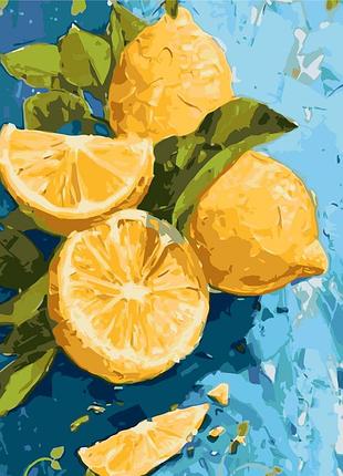 Картина по номерам натюрморт. лимонное наслаждение 40*50 см оригами lw 3527