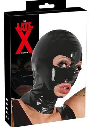 Латексная маска с отверстиями (черная)