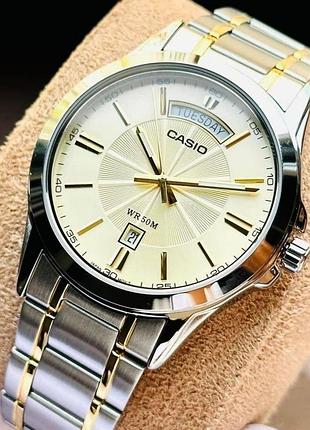 Мужские часы casio mtp-1381g-9a оригинал в коробке касио